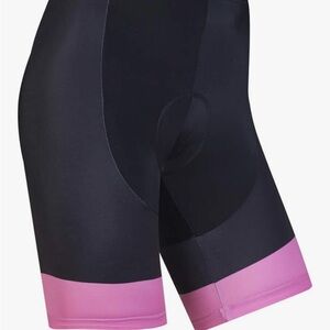 NWT Black and Pink Compression Bike Shorts with Padded Comfort Large